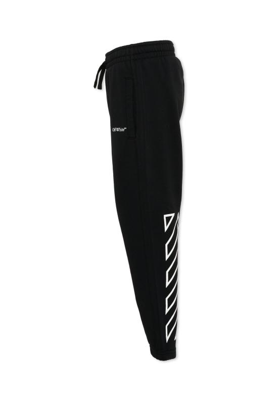 26SS [키즈] 오프화이트 트레이닝/조거 팬츠 44BCH001S26F001001 BLACK - OFF WHITE