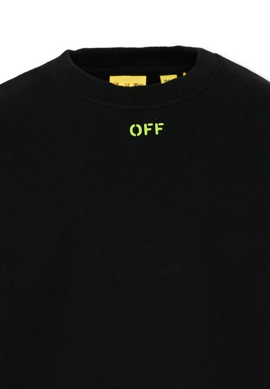 26SS [키즈] 오프화이트 니트/스웻셔츠 44BBA001S26F003001 BLACK - OFF WHITE