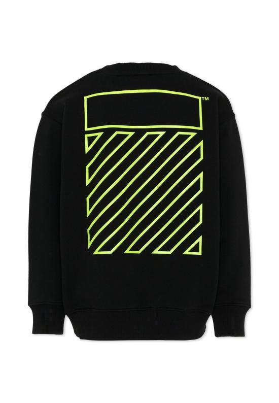 26SS [키즈] 오프화이트 니트/스웻셔츠 44BBA001S26F003001 BLACK - OFF WHITE