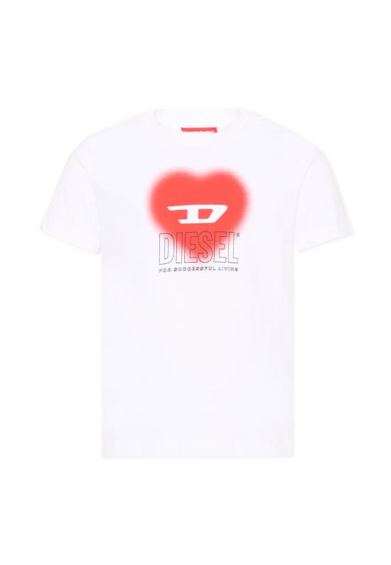 25SS [키즈] 디젤 티셔츠 J02233 0CATM K100 WHITE
