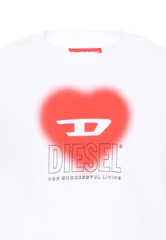 25SS [키즈] 디젤 티셔츠 J02233 0CATM K100 WHITE - DIESEL