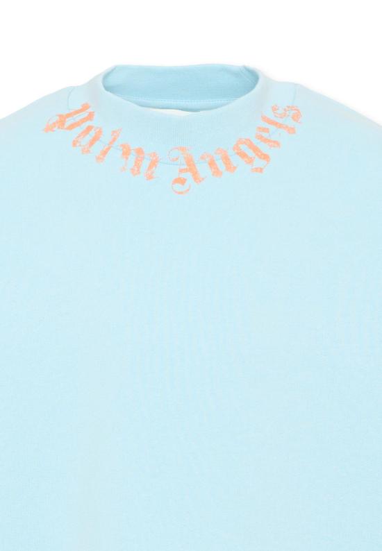 26SS [키즈] 팜앤젤스 티셔츠 PBBA012S26FLE004 960 LIGHT BLUE - PALM ANGELS