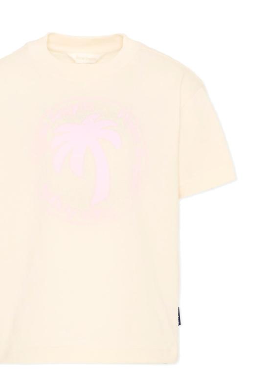 26SS [키즈] 팜앤젤스 티셔츠 PGAA002S26JER004 002 IVORY - PALM ANGELS