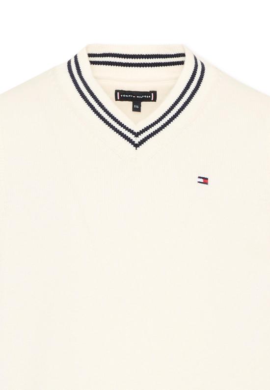 26SS [키즈] 타미힐피거 니트 베스트 KB0KB10426 YA8 IVORY - TOMMY HILFIGER