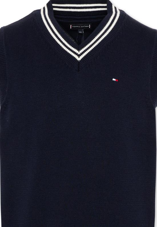 26SS [키즈] 타미힐피거 니트 베스트 KB0KB10426 C1G BLUE - TOMMY HILFIGER