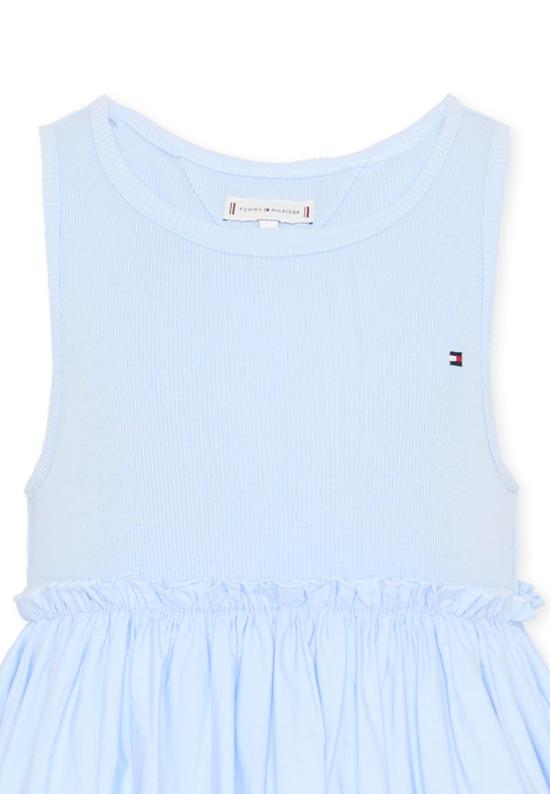 26SS [키즈] 타미힐피거 원피스 KG0KG09148 C3Q LIGHT BLUE - TOMMY HILFIGER