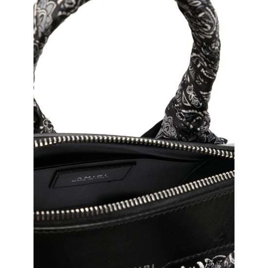 26FW 아미리 마이크로 반다나 토트백 AWBGTH1012 001 BLACK WHITE - AMIRI