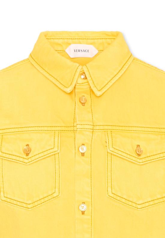 26FW [키즈] 베르사체 데님 자켓 1024671 1A18198 1D170 YELLOW - VERSACE