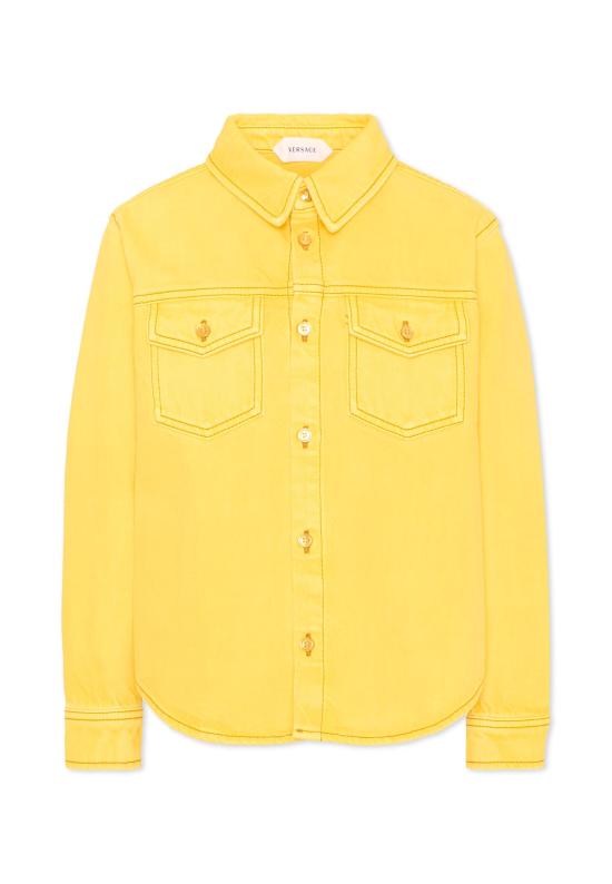 26FW [키즈] 베르사체 데님 자켓 1024671 1A18198 1D170 YELLOW
