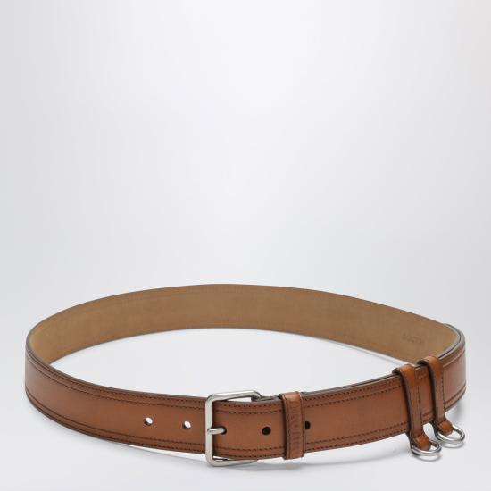 26FW 미우미우 더블 루프 버클 가죽 레귤러 벨트 5CC7312IER Brown
