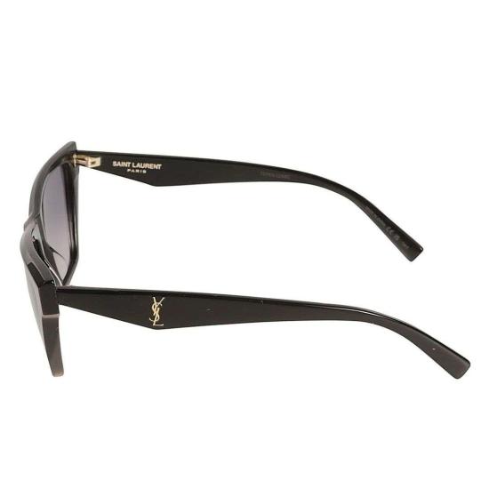  생로랑 선글라스 그라데이션 렌즈가 장착된 각진 블랙 - SAINT LAURENT