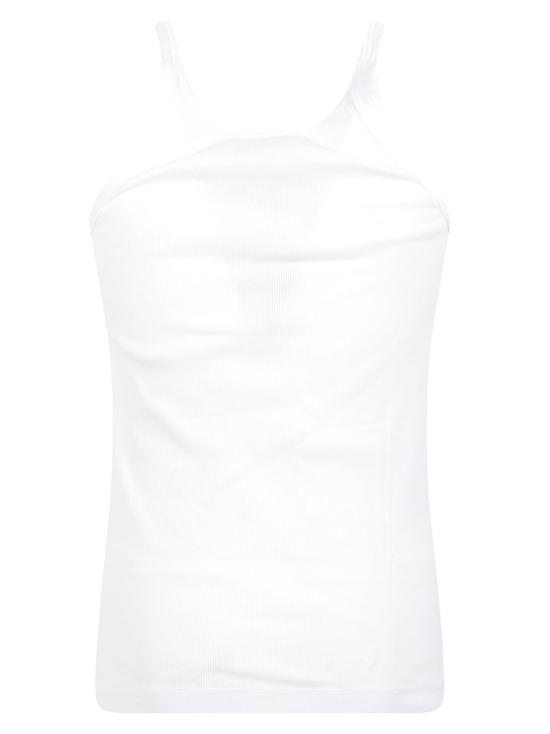 26SS 돌체앤가바나 로고 프린트 코튼 탱크 탑 G8PA8TG7P3IW0800 White - DOLCE & GABBANA