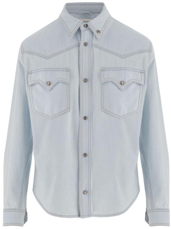 26SS 베르사체 데님 셔츠 10245601A178721DA50 Blue