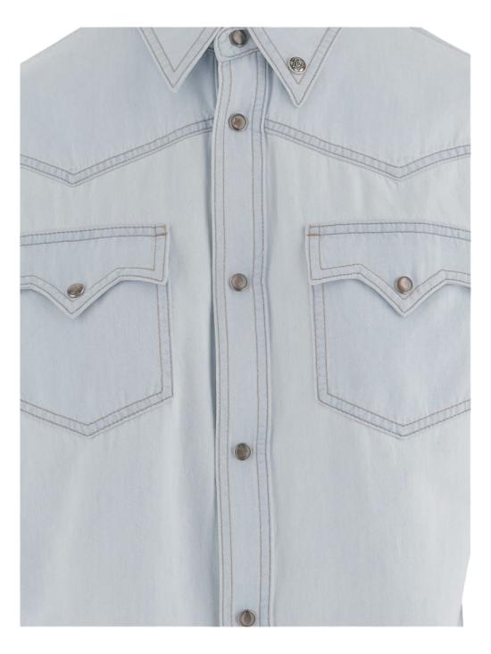 26SS 베르사체 데님 셔츠 10245601A178721DA50 Blue - VERSACE