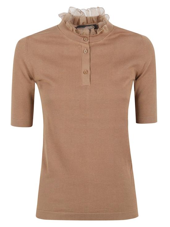 26SS 파비아나 필리피 폴로 티셔츠 MAD276F520M2281268 Brown