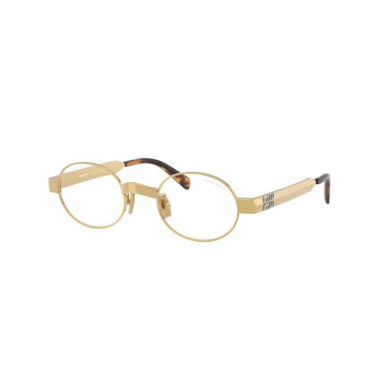 26SS 미우미우 안경 호피 무늬 팁이 있는 타원형 금속 - MIU MIU