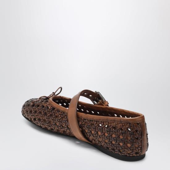 26SS 미우미우 플랫 슈즈 5F684E0053ZN7 Brown - MIU MIU