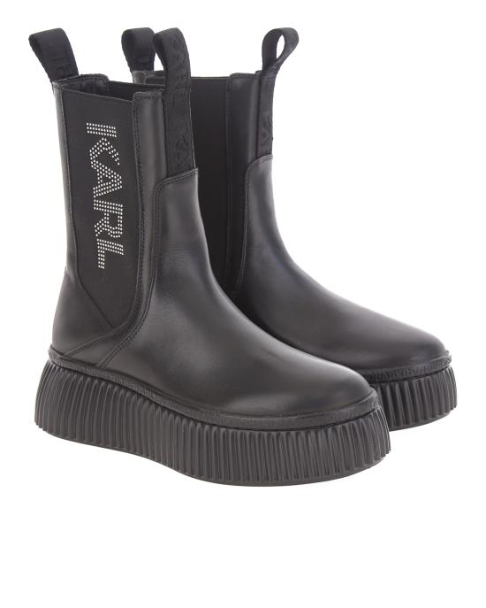  칼라거펠트 부츠 Kl42360 00X Black Lthr Mono NERO - KARL LAGERFELD