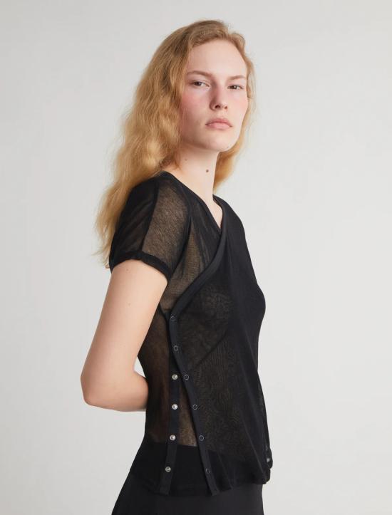 26SS 팔로마울 반팔 티셔츠 WD6203 999 Black - PALOMA WOOL