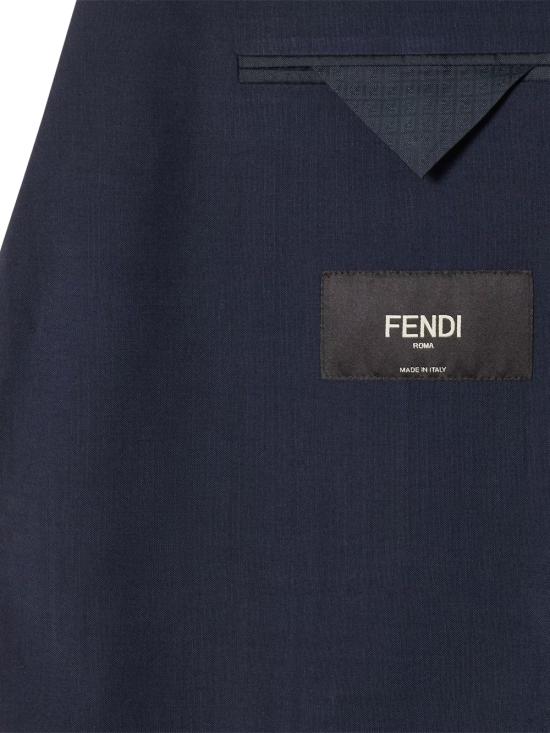 26SS 펜디 울 캔버스 블레이저 FJ0987 AYU7 F0QG0 DARK BLU - FENDI