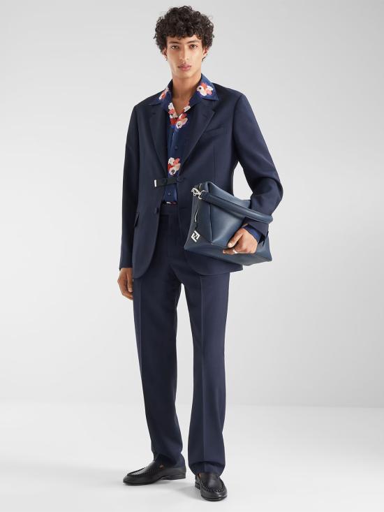 26SS 펜디 울 캔버스 블레이저 FJ0987 AYU7 F0QG0 DARK BLU - FENDI