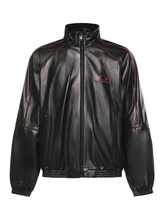 26SS 발렌시아가 가죽 자켓 869734 TUS026165 BLACK bordeaux