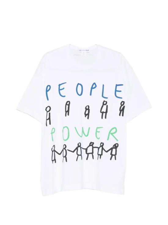 26SS 꼼데가르송 반팔 티셔츠 FQ T031 S26 WHITE