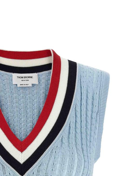 26SS 톰브라운 스웨터 FKV231AY3014472 Light Blue - THOM BROWNE