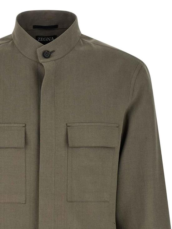 26SS 에르메네질도제냐 긴팔 셔츠 UHV71A3SOT54252 Grey - ERMENEGILDO ZEGNA
