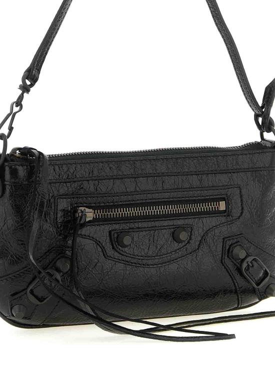 26SS 발렌시아가 르 시티 파우치 온 스트랩 8639602ABEK1000 Black - BALENCIAGA