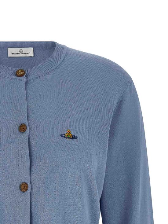 26SS 비비안웨스트우드 베아 크롭드 가디건 1803002UY003FK404 Light Blue - VIVIENNE WESTWOOD