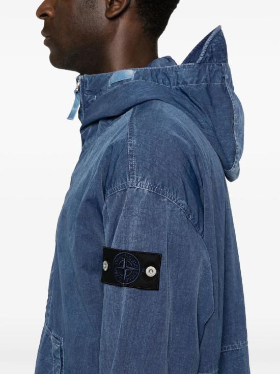26SS 스톤 아일랜드 후드 티셔츠 L1S14 4100005 S0J19 V0021 INDIGO DOM - STONE ISLAND