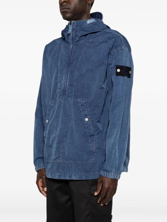 26SS 스톤 아일랜드 후드 티셔츠 L1S14 4100005 S0J19 V0021 INDIGO DOM - STONE ISLAND