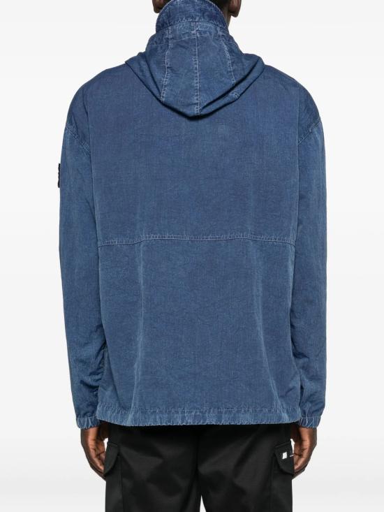 26SS 스톤 아일랜드 후드 티셔츠 L1S14 4100005 S0J19 V0021 INDIGO DOM - STONE ISLAND