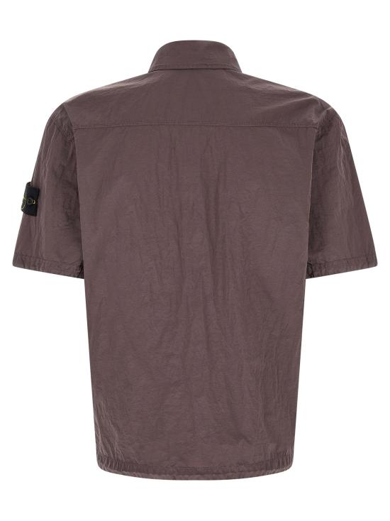 26SS 스톤 아일랜드 반팔 셔츠 L1S15 1200028 S0019 V008F PURPLE GRAY DOM - STONE ISLAND