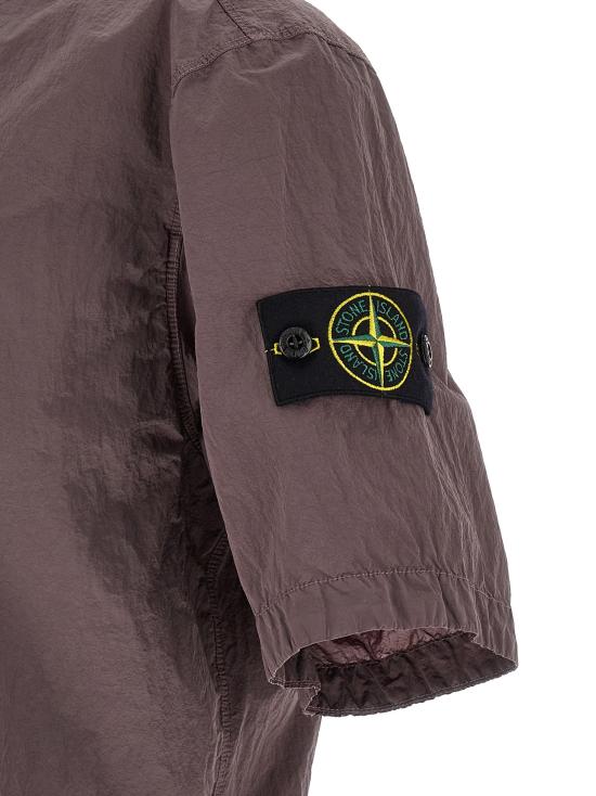 26SS 스톤 아일랜드 반팔 셔츠 L1S15 1200028 S0019 V008F PURPLE GRAY DOM - STONE ISLAND