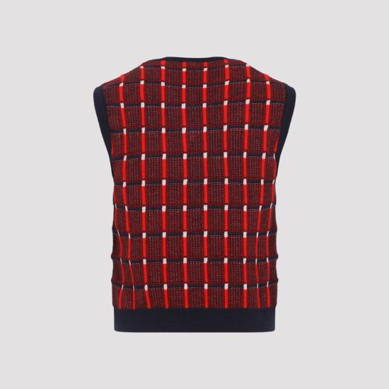 26FW 질샌더 니트 베스트 J22FB0152J14852 646 RED - JIL SANDER