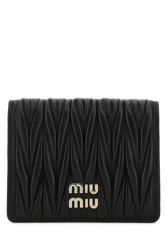 26FW 미우미우 마테라쎄 나파 가죽 반지갑 5MV204AFPP F0002 BLACK