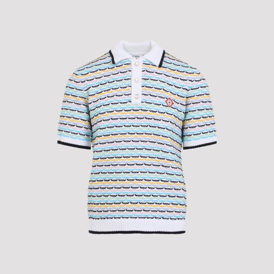26FW 카사블랑카 폴로 티셔츠 MPF26KW126001 MULTI MULTICOLOUR - CASABLANCA