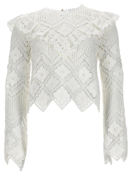 26SS 셀프 포트레이트 반팔 티셔츠 AC26010TBW WHITE