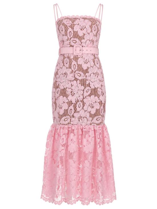 26SS 셀프 포트레이트 미디 원피스 SS26007MAP PINK