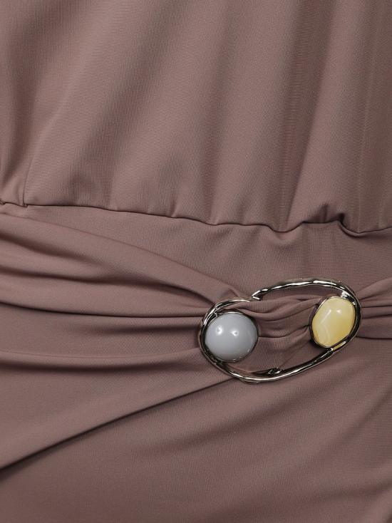 26SS 하물렛 원피스 TEBE Brown - HAMOULET