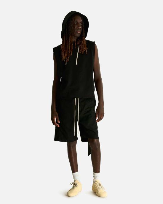  릭 오웬스 후드 티셔츠 후드 튜닉 탑 - RICK OWENS