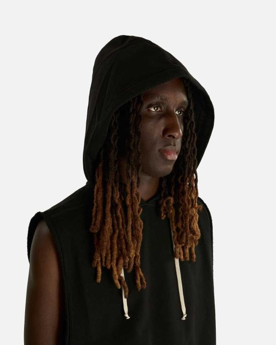  릭 오웬스 후드 티셔츠 후드 튜닉 탑 - RICK OWENS
