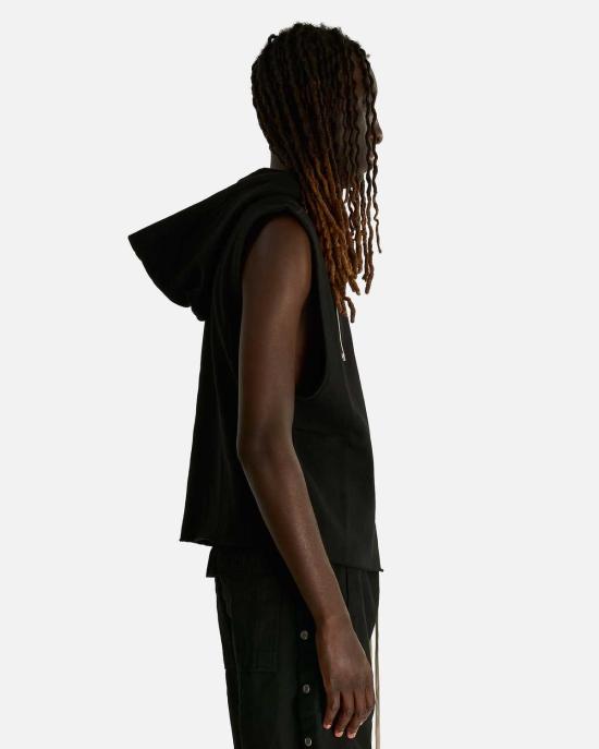  릭 오웬스 후드 티셔츠 후드 튜닉 탑 - RICK OWENS