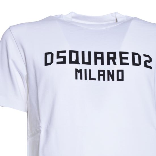 26SS 디스퀘어드2 밀라노 쿨핏 티셔츠 S74GD1520D20106 100 Bianco nero - DSQUARED2