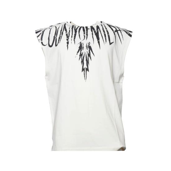 26SS 마르셀로 불론 민소매 티셔츠 S6CMMATH004 412 Bianco