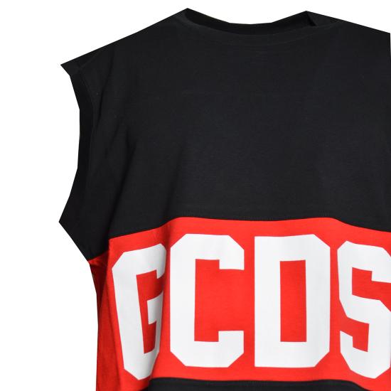 26SS 지씨디에스 민소매 티셔츠 Z0MLQC104J101 999 Nero rosso - GCDS