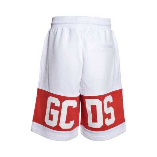 26SS 지씨디에스 숏팬츠 Z0MLQL228F004 100 Bianco rosso - GCDS