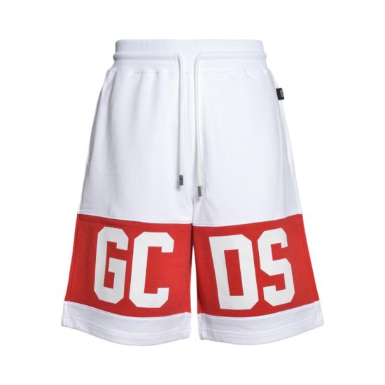 26SS 지씨디에스 숏팬츠 Z0MLQL228F004 100 Bianco rosso